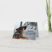 Humoristische verjaardagsgroet met Duitse herder Kaart (Voorkant)