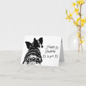 Humoristische verjaardagsgroet met Duitse herder Kaart (Gele Bloem)