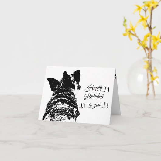 Humoristische verjaardagsgroet met Duitse herder Kaart (Gele Bloem)