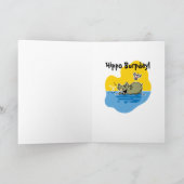 Humoristische verjaardagskaart met een nijlpaard kaart (Binnen)