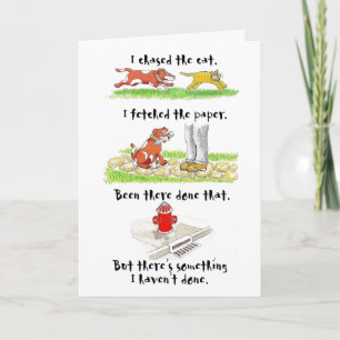 Humoristische verjaardagskaart met hondkarakter kaart