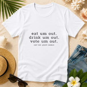Humoristische Verkiezingen Stemmen Minimalistisch T-shirt