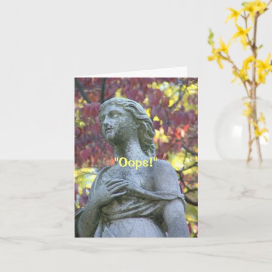 HUMORISTISCHE VERONTSCHULDIGING / KLASSIEK VROUW B KAART (Gele Bloem)