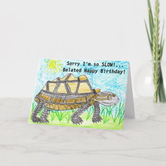 Humoristische Vertraagde Verjaardag Kaart