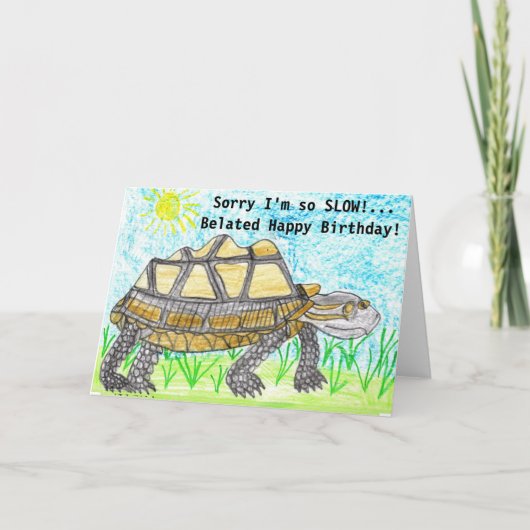 Humoristische Vertraagde Verjaardag Kaart (Voorkant)