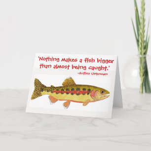 Humoristische viscitaat met Trout Artwork Kaart