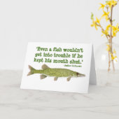 Humoristische Vissen Kaart (Gele Bloem)