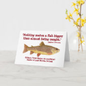 Humoristische Vissen Kaart (Gele Bloem)