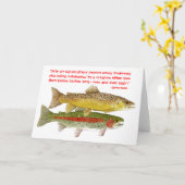 Humoristische Vissen Kaart II (Gele Bloem)