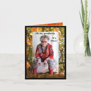 Humoristische vraag over Herfst Kaart