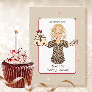 Humoristische Vrouw Cartoon Grappig Gezegde 40ste Kaart