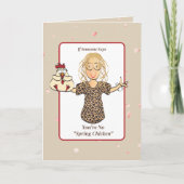 Humoristische Vrouw Cartoon Grappig Gezegde 40ste  Kaart (Voorkant)