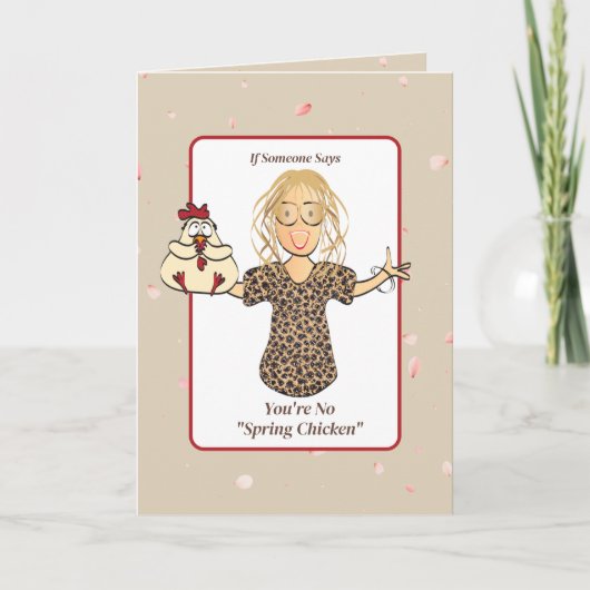 Humoristische Vrouw Cartoon Grappig Gezegde 40ste  Kaart (Voorkant)