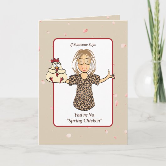 Humoristische Vrouw Cartoon Grappig Gezegde Verjaa Kaart (Voorkant)