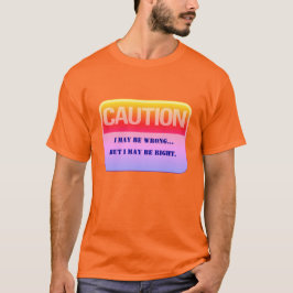 Humoristische waarschuwing zone grappig uni-sex T- T-shirt