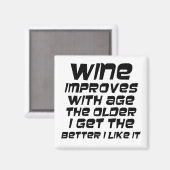 Humoristische wijn citeert grappige nieuwigheid sl magneet (Voorkant / Achterkant)