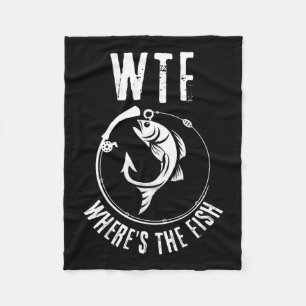 Humoristische WTF waar is de vis voor Geviste enth Fleece Deken