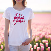 Humoristische zwangerschap vingerafdruk bordeaux T Tri-Blend Shirt