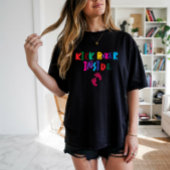 Humoristische zwangerschap vingerafdruk kleurrijk t-shirt