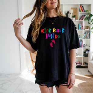 Humoristische zwangerschap vingerafdruk kleurrijk t-shirt