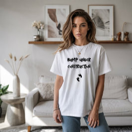 Humoristische zwangerschap vingerafdruk zwart t-shirt