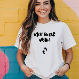 Humoristische zwangerschap vingerafdruk zwart t-shirt