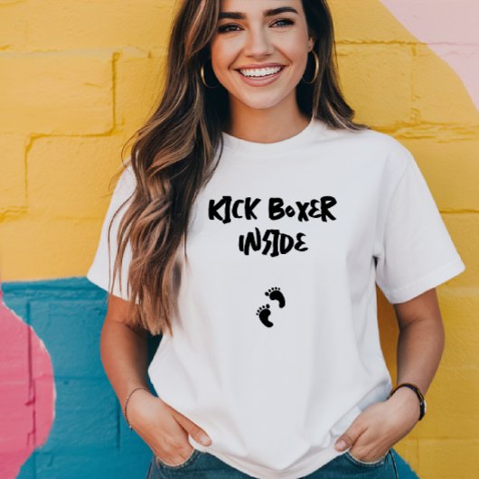 Humoristische zwangerschap vingerafdruk zwart t-shirt