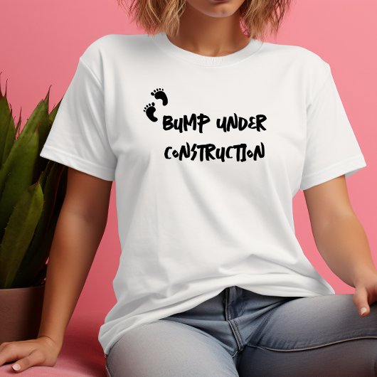 Humoristische zwangerschap vingerafdruk zwart t-shirt