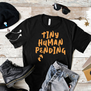 Humoristische zwangerschapsvingerafdruk sinaasappe t-shirt