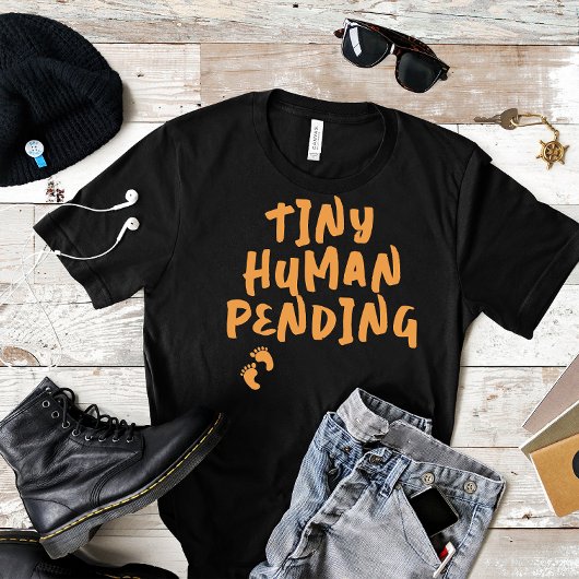 Humoristische zwangerschapsvingerafdruk sinaasappe t-shirt