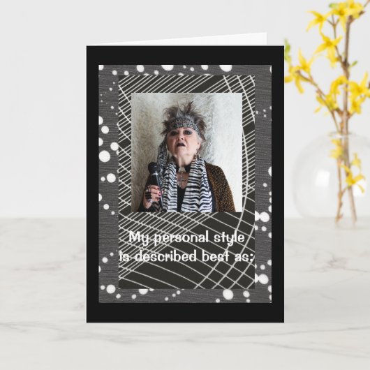 Humoritaire persoonlijke stijl kaart (Gele Bloem)