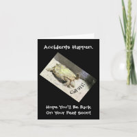 HUMOROUS ACCIDENT KAART/SCHILDPAD ONDERSTEBOVEN/CU