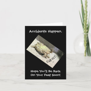 HUMOROUS ACCIDENT KAART/SCHILDPAD ONDERSTEBOVEN/CU KAART