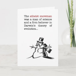 Humorous Atheïst Snowman Christmas Kaart