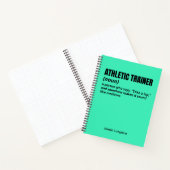 Humorous Athletic Trainer Definitie Dagboek Notitieboek (Binnen)