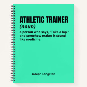 Humorous Athletic Trainer Definitie Dagboek Notitieboek