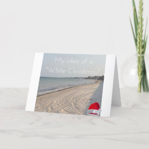 HUMOROUS BEACH CHRISTMAS GREETING CARD KAART