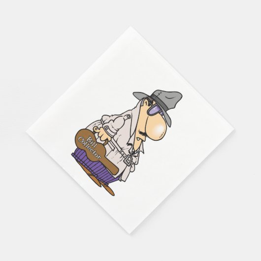 Humorous Bill Collector Character Servet (Hoek)