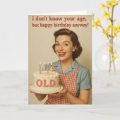 Humorous Birthday card for that special friend! Kaart (Gele Bloem)