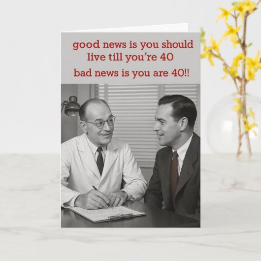 Humorous Birthday card  Kaart (Gele Bloem)