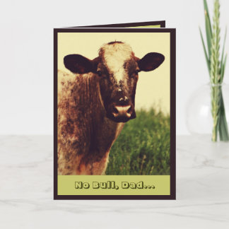 Humorous Bull Photo Vaderdag Kaart