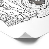 Humorous Cartoon Infinity Ink Decoupage Line Art Poster (Hoek)