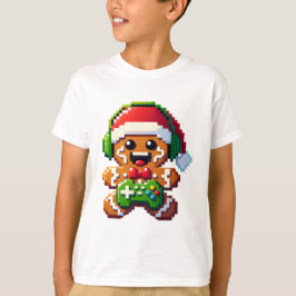 Humorous Christmas Gamer Gingerbread Holiday Gift  T-shirt