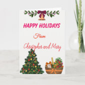 Humorous Christmas Holiday Flat Holiday Card Kaart (Voorkant)