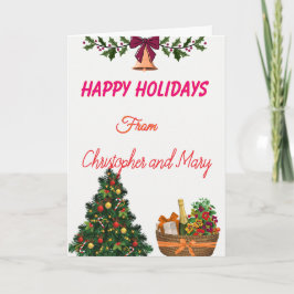 Humorous Christmas Holiday Flat Holiday Card Kaart