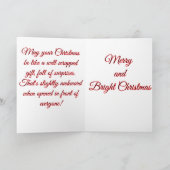 Humorous Christmas Holiday Flat Holiday Card Kaart (Binnen)