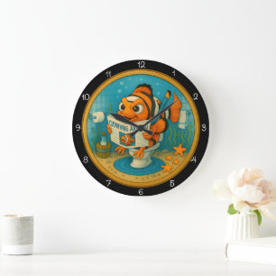 Humorous Clownfish Badkamer Grote Klok