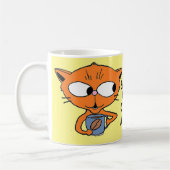 HUMOROUS COFFEE GEZEGDE Cute Cartoon Cat Koffiemok (Links)