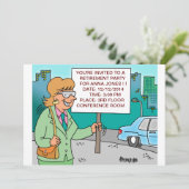 HUMOROUS CORPORATE CARTOON RETIREMENT INVITATIONS KAART (Staand voorkant)