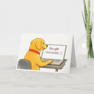 Humorous Dog Greeting Card | Who’s a Goodog? Kaart
